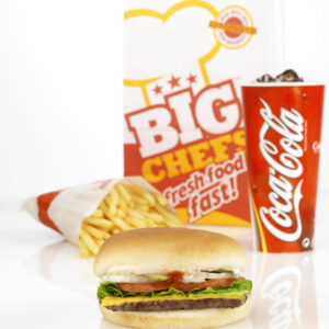 BIG CHEFS serves the best tasting burger in Aberystwyth. Available is single, double. triple or full quad